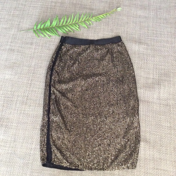 Joie Malloren Sequined Pencil Skirt 6 - Picture 3 of 5